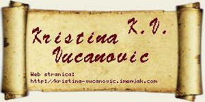 Kristina Vučanović vizit kartica